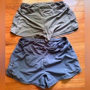 Athleta Women's Athletic Shorts in Gray and Blue